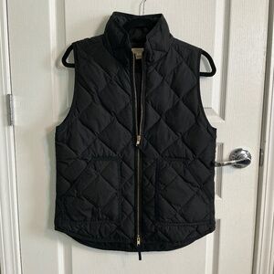 JCrew Quilted Black Vest